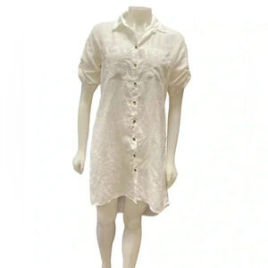 Michael Kors 100% Ramie Hi Low  Short Sleeve Dress Tunic Size XS